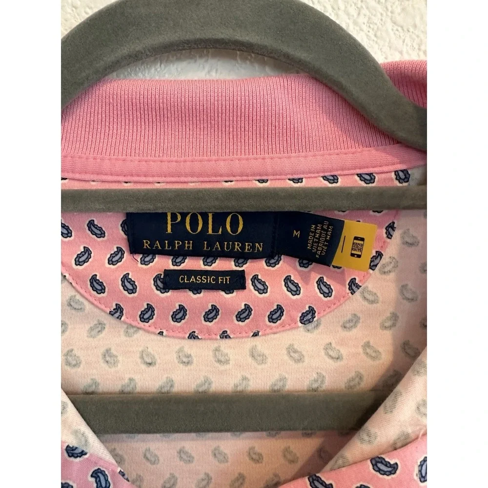 Polo Ralph Lauren Classic-Fit Soft Cotton Polo Shirt Pink‎ Men's Small
